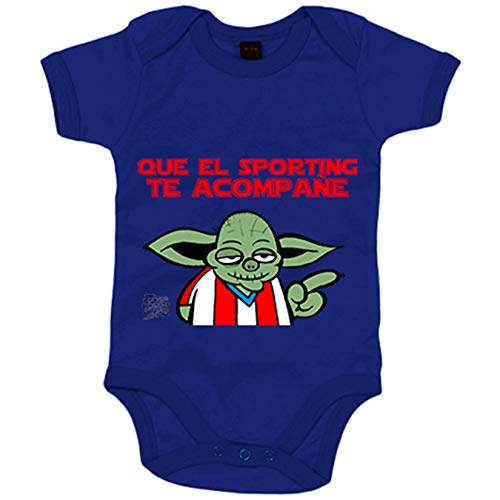 Body bebé que el Sporting te acompañe - Azul Royal, 12-18 meses