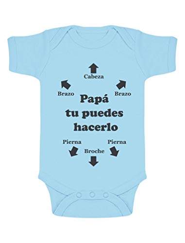 Body de Manga Corta para Bebé - Regalos Originales para Padres Primerizos - Papá Tu Puedes Hacerlo Body de Manga Corta para Bebé - Regalos Originales para Padres Primerizos - Papá Tu Puedes Hacerlo
