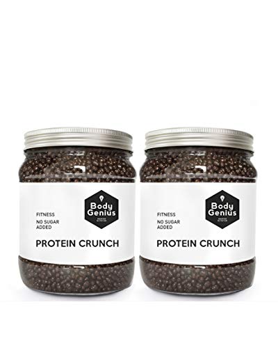 BODY GENIUS Dúo Protein Crunch (Chocolate Negro). 2x500g. Cereales Proteicos. Bolitas de Proteína Recubiertas de Chocolate Sin Azúcar. Bajo en Hidratos. Snack Fitness. Hecho en España. BODY GENIUS Dúo Protein Crunch (Chocolate Negro). 2x500g. Cereales Proteicos. Bolitas de Proteína Recubiertas de Chocolate Sin Azúcar. Bajo en Hidratos. Snack Fitness. Hecho en España.