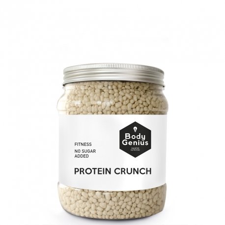 BODY GENIUS Protein Crunch (Chocolate Blanco). 500g. Cereales Proteicos. Bolitas de Proteína Recubiertas de Chocolate Sin Azúcar. Bajo en Hidratos. Snack Fitness. Hecho en España. BODY GENIUS Protein Crunch (Chocolate Blanco). 500g. Cereales Proteicos. Bolitas de Proteína Recubiertas de Chocolate Sin Azúcar. Bajo en Hidratos. Snack Fitness. Hecho en España.