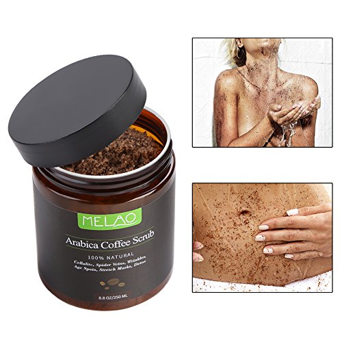 Body Scrub Pure Natural Arabica Coffee Sales del Mar Muerto para una limpieza profunda, hidratante, exfoliante, anticelulítico, reduce las estrías Arrugas Cuidado de la piel