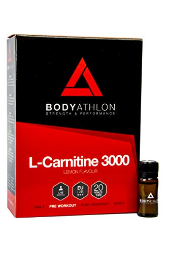 Bodyathlon - L Carnitina 3000 Líquida - Sabor limón - Suplemento Deportivo - Alta concentración - Tonificación - Aumento de Energía - Mejora del rendimiento y la recuperación