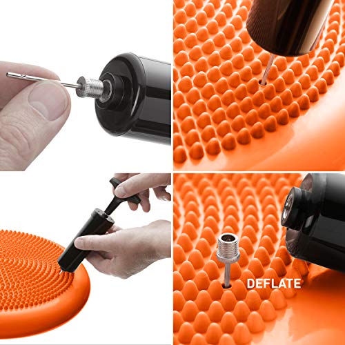 BODYMATE Cojín de Equilibrio con bombín, diámetro 34 cm | Cojín propioceptivo, cojín inestable, cojín Hinchable | Entrenamiento de Tronco, Espalda, Fitness, rehabilitación, coordinación BODYMATE Cojín de Equilibrio con bombín, diámetro 34 cm | Cojín propioceptivo, cojín inestable, cojín Hinchable | Entrenamiento de Tronco, Espalda, Fitness, rehabilitación, coordinación