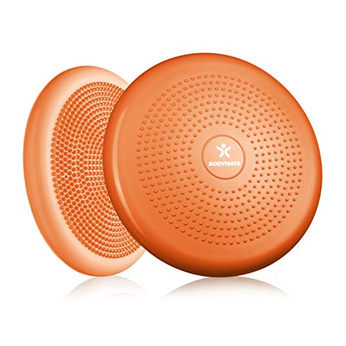BODYMATE Cojín de Equilibrio con bombín, diámetro 34 cm | Cojín propioceptivo, cojín inestable, cojín Hinchable | Entrenamiento de Tronco, Espalda, Fitness, rehabilitación, coordinación BODYMATE Cojín de Equilibrio con bombín, diámetro 34 cm | Cojín propioceptivo, cojín inestable, cojín Hinchable | Entrenamiento de Tronco, Espalda, Fitness, rehabilitación, coordinación