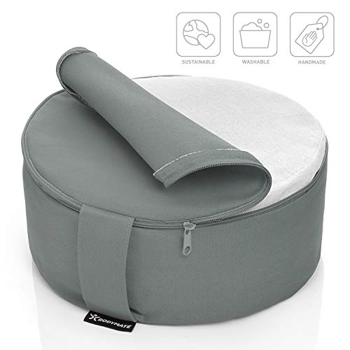 BODYMATE Cojín de Yoga Redondo | 31 cm diámetro 13 cm Alto | Relleno de cáscaras de Trigo sarraceno | Funda extragruesa y Lavable en Lavadora de algodón 100% | Cojín de meditación | Cojín de Asiento BODYMATE Cojín de Yoga Redondo | 31 cm diámetro 13 cm Alto | Relleno de cáscaras de Trigo sarraceno | Funda extragruesa y Lavable en Lavadora de algodón 100% | Cojín de meditación | Cojín de Asiento