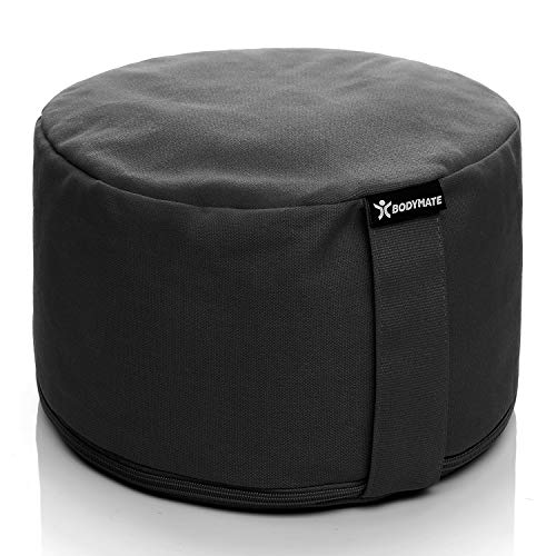 BODYMATE Cojín de Yoga Redondo extraalto | 31 cm diámetro 20 cm Alto | Relleno de cáscaras de Trigo sarraceno | Funda extragruesa y Lavable en Lavadora de algodón 100% | Cojín de meditación BODYMATE Cojín de Yoga Redondo extraalto | 31 cm diámetro 20 cm Alto | Relleno de cáscaras de Trigo sarraceno | Funda extragruesa y Lavable en Lavadora de algodón 100% | Cojín de meditación