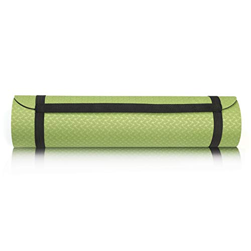 BODYMATE Esterilla de Yoga Premium de TPE | Tamaño 183x61 cm | Grosor 6 mm | Libre de ftalatos, BPA y Metales Pesados | Esterilla para Fitness, Yoga, Pilates, Entrenamiento Funcional