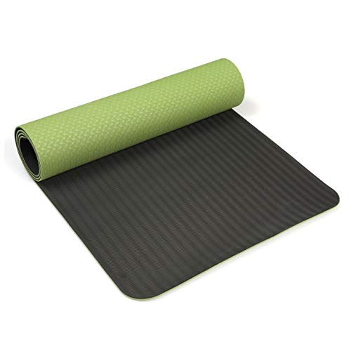 BODYMATE Esterilla de Yoga Premium de TPE | Tamaño 183x61 cm | Grosor 6 mm | Libre de ftalatos, BPA y Metales Pesados | Esterilla para Fitness, Yoga, Pilates, Entrenamiento Funcional