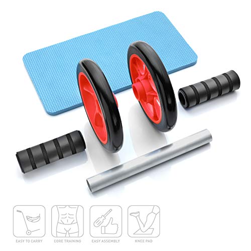 BODYMATE Rueda Abdominal Classic I Rodillo Abdominal con Alfombrilla I AB Roller con agarraderas cómodas I AB Wheel BODYMATE Rueda Abdominal Classic I Rodillo Abdominal con Alfombrilla I AB Roller con agarraderas cómodas I AB Wheel