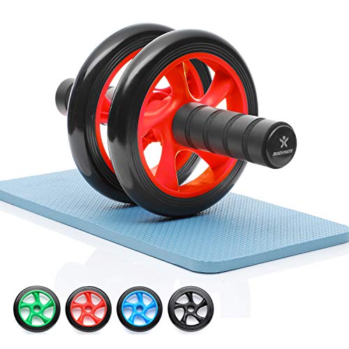 BODYMATE Rueda Abdominal Classic I Rodillo Abdominal con Alfombrilla I AB Roller con agarraderas cómodas I AB Wheel