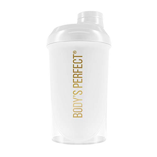 BODY'S PERFECT Agitador de proteínas | PREMIUM Fitness botella para beber 500ml blanco | Sin BPA y DEHP BODY'S PERFECT Agitador de proteínas | PREMIUM Fitness botella para beber 500ml blanco | Sin BPA y DEHP