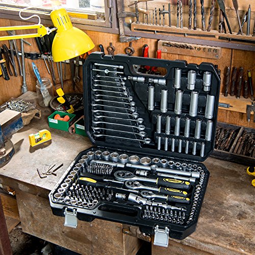 Bohell SH215 - Maletín con juego de llaves de vaso y otras herramientas, 215 piezas
