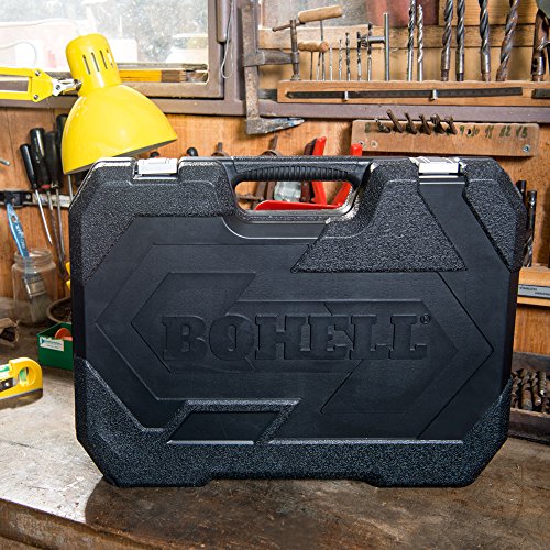 Bohell SH215 - Maletín con juego de llaves de vaso y otras herramientas, 215 piezas Bohell SH215 - Maletín con juego de llaves de vaso y otras herramientas, 215 piezas