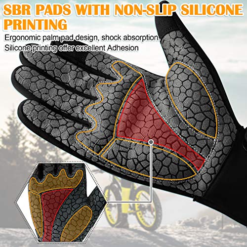 boildeg Guantes Ciclismo MTB Transpirables y con Pantalla táctil para Hombres/Mujeres (Black, M)