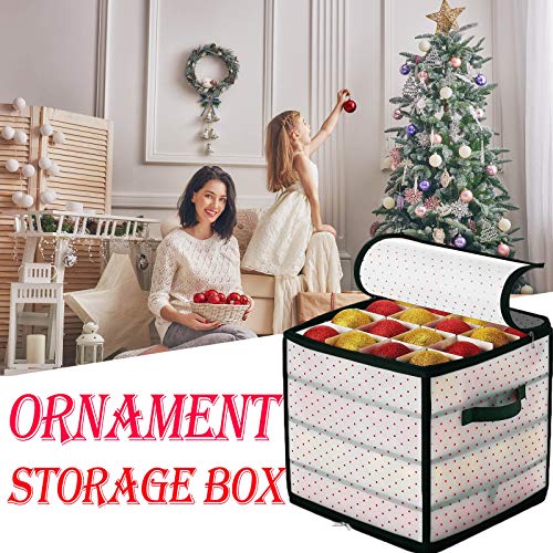 BOIZAN Caja de Almacenamiento para Bolas de Navidad, Bolsa de Almacenamiento con Cremallera Adorno de árbol de Navidad 64 Soporte de Almacenamiento de Bolas de Adornos Saco con Asas (Negro) BOIZAN Caja de Almacenamiento para Bolas de Navidad, Bolsa de Almacenamiento con Cremallera Adorno de árbol de Navidad 64 Soporte de Almacenamiento de Bolas de Adornos Saco con Asas (Negro)