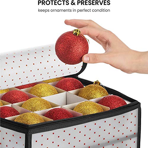BOIZAN Caja de Almacenamiento para Bolas de Navidad, Bolsa de Almacenamiento con Cremallera Adorno de árbol de Navidad 64 Soporte de Almacenamiento de Bolas de Adornos Saco con Asas (Negro) BOIZAN Caja de Almacenamiento para Bolas de Navidad, Bolsa de Almacenamiento con Cremallera Adorno de árbol de Navidad 64 Soporte de Almacenamiento de Bolas de Adornos Saco con Asas (Negro)