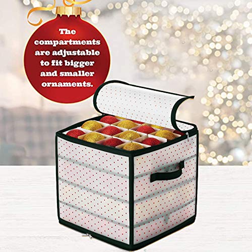BOIZAN Caja de Almacenamiento para Bolas de Navidad, Bolsa de Almacenamiento con Cremallera Adorno de árbol de Navidad 64 Soporte de Almacenamiento de Bolas de Adornos Saco con Asas (Negro) BOIZAN Caja de Almacenamiento para Bolas de Navidad, Bolsa de Almacenamiento con Cremallera Adorno de árbol de Navidad 64 Soporte de Almacenamiento de Bolas de Adornos Saco con Asas (Negro)