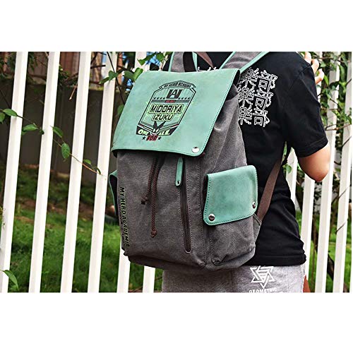 Boku No Hero Academia Mochila My Hero Academia Mochilas Deku Izuku Midoriya Mochila Escolar de Lona Mochila para Estudiantes De Vuelta a la Escuela