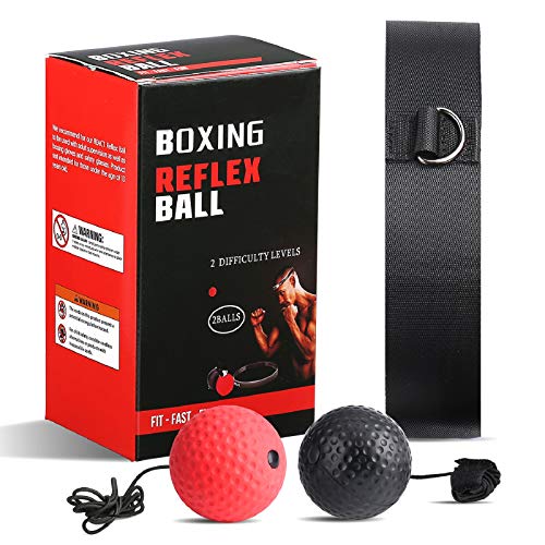 bola boxeo, pelota boxeo Pelota de boxeo de reflexión mejorada, pelota de boxeo, entrenamiento de velocidad Mma adecuado para adultos/niños,