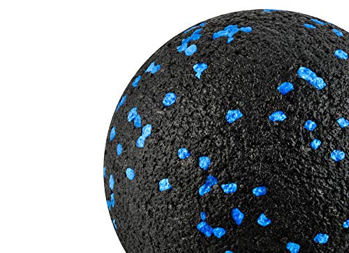 Bola Masaje 8cm Fascia Ball en movimiento de para fisioterapia para la relajación muscular Rehabilitación Adultos y Niños Negro-Azul 7865