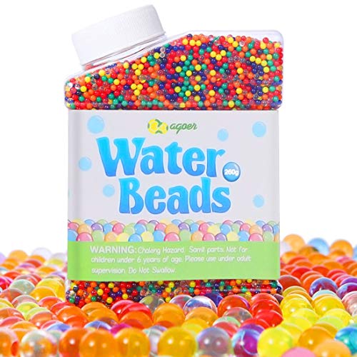 Bolas de Gel de Agua Colores, 50,000pcs Perlas Gel Decoración, Water Balls, Bolas Hidrogel para Plantas Flores Mezclados Cristalino Hidrogel Bolas de Agua Gelatina para El llenador del Florero