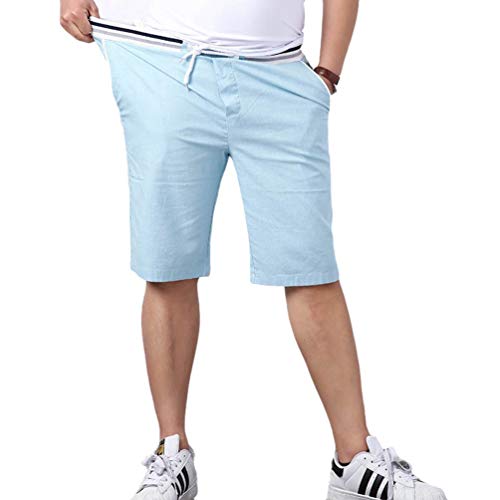 BOLAWOO Pantalones Cortos De Tablero De Ocio Gran De Tamaño Mode De Marca para Hombres Pantalones Cortos De Elasticidad Suelta Moda para Hombres (Color : Blau, Size : 3XL)