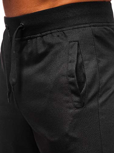 BOLF Hombre Pantalón Corto Pantalones Deportivos Shorts Pantalones de Algodón Básicos Estilo Diario J.Style DK11001 Negro XL [7G7]