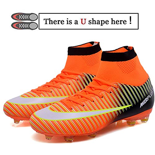 BOLOG Zapatos de Fútbol Hombre Spike Aire Libre Profesionales Atletismo Training Botas de Fútbol Ligero Tacos Futbol Zapatos de Deporte