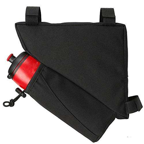 Bolsa Cuadro Triángulo de Bicicleta, Bolsa Tubo Cuadro Bicicleta MTB, Durable Poliéster Bolsa de Cuadro de Bicicleta con Bolsillo para Botella de Agua para Bicicleta, Estudiante, Mujer (Negro) Bolsa Cuadro Triángulo de Bicicleta, Bolsa Tubo Cuadro Bicicleta MTB, Durable Poliéster Bolsa de Cuadro de Bicicleta con Bolsillo para Botella de Agua para Bicicleta, Estudiante, Mujer (Negro)