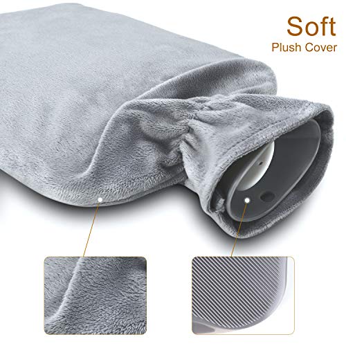 Bolsa de Agua Caliente, Gifort Botellas de Agua Caliente con Suave Felpa Funda 2L Hot Water Bottle, No hay fugas, Para Mantener el Agua Calient, Perfecto para Noches Frías de Invierno Bolsa de Agua Caliente, Gifort Botellas de Agua Caliente con Suave Felpa Funda 2L Hot Water Bottle, No hay fugas, Para Mantener el Agua Calient, Perfecto para Noches Frías de Invierno