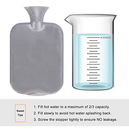 Bolsa de Agua Caliente, Gifort Botellas de Agua Caliente con Suave Felpa Funda 2L Hot Water Bottle, No hay fugas, Para Mantener el Agua Calient, Perfecto para Noches Frías de Invierno Bolsa de Agua Caliente, Gifort Botellas de Agua Caliente con Suave Felpa Funda 2L Hot Water Bottle, No hay fugas, Para Mantener el Agua Calient, Perfecto para Noches Frías de Invierno