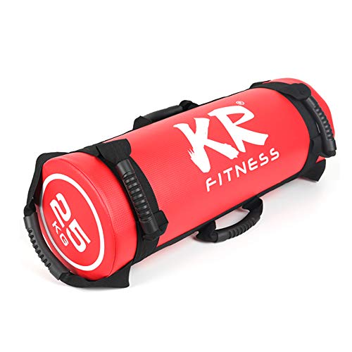 Bolsa de arena para entrenamiento con pesas Bolsas de arena para ejercicios con manijas, ajustable 5/10/15/20/25/30 kg de peso, para Levantar Pesas/Carrera/Hacer Ejercicio/Yoga (rojo, 30kg)