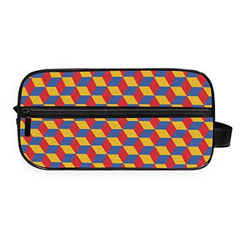 Bolsa de Aseo con diseño geométrico Cuadrado, Bolsa de Viaje para cosméticos, Bolsa de Maquillaje portátil, Bolsa de Almacenamiento multifunción, Bolsa de Lona para Mujeres y niñas Bolsa de Aseo con diseño geométrico Cuadrado, Bolsa de Viaje para cosméticos, Bolsa de Maquillaje portátil, Bolsa de Almacenamiento multifunción, Bolsa de Lona para Mujeres y niñas