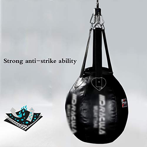 Bolsa de Boxeo Multifuncional balón colgado Saco de Boxeo casero de la Aptitud Bolsa de Boxeo Interior Saco de Arena de Boxeo Sanda Muay Thai (Color : Black, Size : 65 * 65 * 65CM)