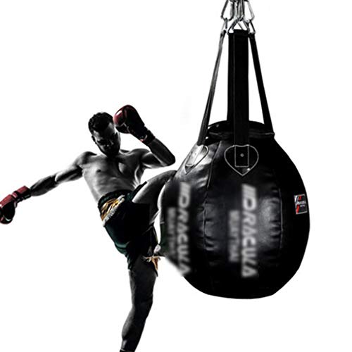 Bolsa de Boxeo Multifuncional balón colgado Saco de Boxeo casero de la Aptitud Bolsa de Boxeo Interior Saco de Arena de Boxeo Sanda Muay Thai (Color : Black, Size : 65 * 65 * 65CM)