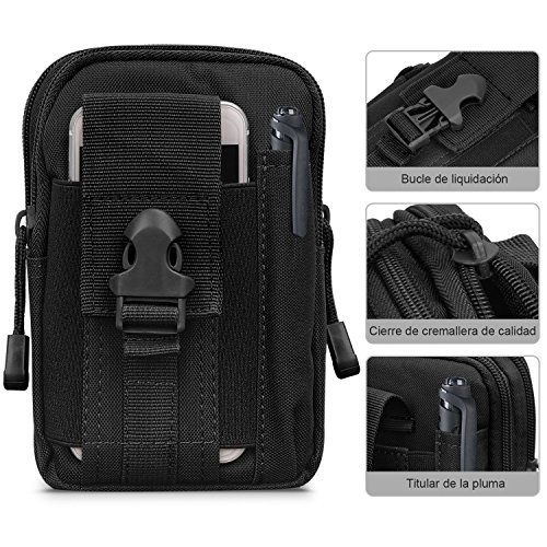 Bolsa de Cintura Táctica de Molle EDC, Bolsa Compacta de Estilo Militar, con Sistema de MOLLE , Riñonera Militar Hombre para Escalada Senderismo Camping Deporte al Aire Libre Bolsa de Cintura Táctica de Molle EDC, Bolsa Compacta de Estilo Militar, con Sistema de MOLLE , Riñonera Militar Hombre para Escalada Senderismo Camping Deporte al Aire Libre
