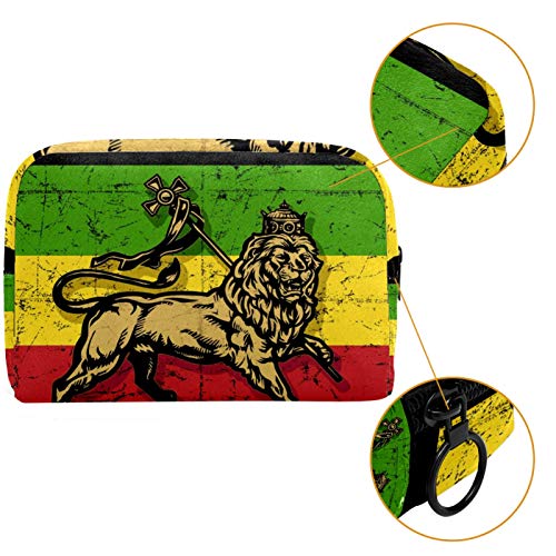Bolsa de cosméticos para mujer, bolsa de maquillaje grande (18,5 x 7,5 x 13 cm), diseño de la bandera del león de Judá, bolsa organizadora de cosméticos, bolsa de embrague de PVC, bolsa de cosméticos Bolsa de cosméticos para mujer, bolsa de maquillaje grande (18,5 x 7,5 x 13 cm), diseño de la bandera del león de Judá, bolsa organizadora de cosméticos, bolsa de embrague de PVC, bolsa de cosméticos