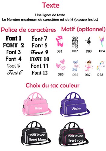 Bolsa de danza y de gimnasia personalizable - Bolsa de danza bonita para niños mayores Bolsa de danza y de gimnasia personalizable - Bolsa de danza bonita para niños mayores