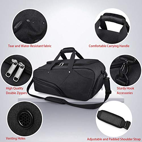 Bolsa de Deporte Hombre Bolsas Gimnasio Mujer de Grande Viaje Impermeable con Compartimento para Zapatos Bolsos Deportivos Bolsa Fin de Semana Travel Duffle Bag para Hombres 45l Negra Bolsa de Deporte Hombre Bolsas Gimnasio Mujer de Grande Viaje Impermeable con Compartimento para Zapatos Bolsos Deportivos Bolsa Fin de Semana Travel Duffle Bag para Hombres 45l Negra