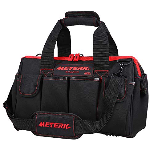 Bolsa de Herramientas, Meterk Bolsas Portaherramientas 40cm con 17 Múltiples Bolsillos con correa ajustable, Bolsa de almacenamiento de herramientas y con base de goma resistente al desgaste Bolsa de Herramientas, Meterk Bolsas Portaherramientas 40cm con 17 Múltiples Bolsillos con correa ajustable, Bolsa de almacenamiento de herramientas y con base de goma resistente al desgaste
