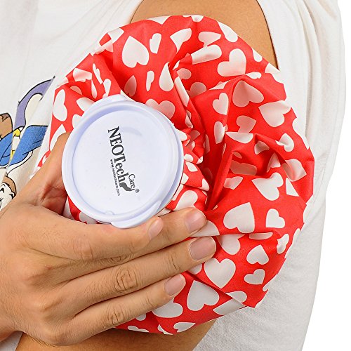 Bolsa de hielo - Tapón de rosca - Marca Neotech Care - Diseño (corazones, 12cm)
