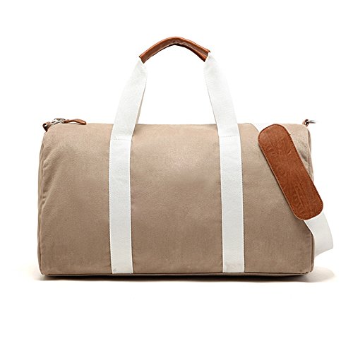 Bolsa de Lona Bolsa de Equipaje de Mano Grande Paquete de Entrenamiento de Fitness Femenino Femenino Paquetes de Viaje Equipaje de Mano (Color : Beige)