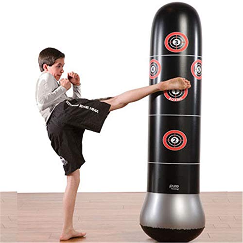 Bolsa de perforación de boxeo Bolsa De Perforación De Niños Bolsa De Perforación Inflable For Niños Freestanding Ninja Boxeo Boxeo Back Back For Practicar Karate Taekwondo Mma Niños Adultos Juguete De