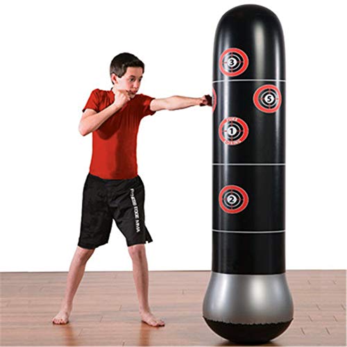 Bolsa de perforación de boxeo Bolsa De Perforación De Niños Bolsa De Perforación Inflable For Niños Freestanding Ninja Boxeo Boxeo Back Back For Practicar Karate Taekwondo Mma Niños Adultos Juguete De