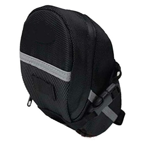 Bolsa de silla de bicicleta portátil bicicleta de poliéster bolsa de asiento de bicicleta Carcasa para montar Biking Travel Negro