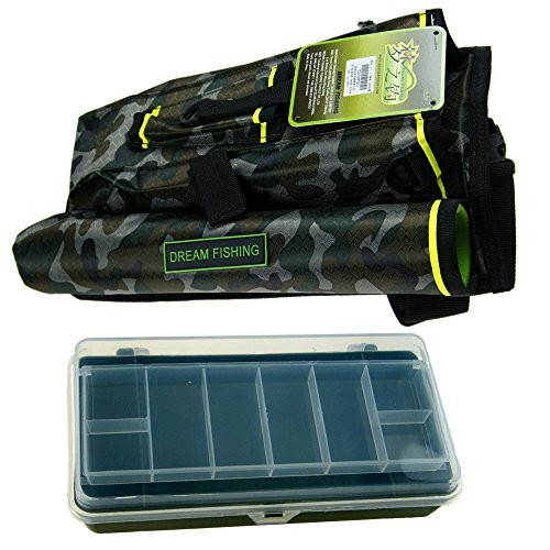 Bolsa de Tackle Pesca Bolsa de los Aparejos de Pesca Multifuncional Práctico Impermeable con Caja de Aparejos de Pesca