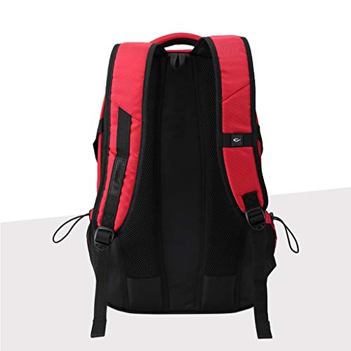 Bolsa de viaje LITING for Hombres Mochilas a Prueba de Agua Viajes de Corta Distancia Gran Capacidad Almacenamiento de computadoras Cremallera metálica Tablero Trasero Transpirable (Color : Red)
