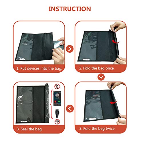 Bolsa Faraday para teléfono con llave de coche, funda con bloqueador de señal para tarjetas de crédito, protector de llamada WIFI GPS (L) Bolsa Faraday para teléfono con llave de coche, funda con bloqueador de señal para tarjetas de crédito, protector de llamada WIFI GPS (L)