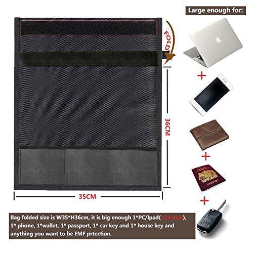 Bolsa Faraday para teléfono con llave de coche, funda con bloqueador de señal para tarjetas de crédito, protector de llamada WIFI GPS (L) Bolsa Faraday para teléfono con llave de coche, funda con bloqueador de señal para tarjetas de crédito, protector de llamada WIFI GPS (L)