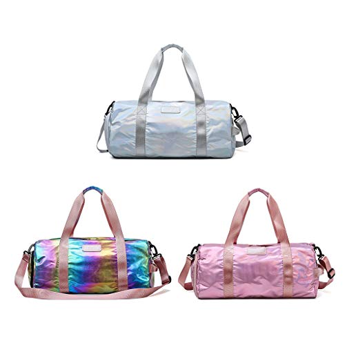 Bolsa holográfica deportiva para gimnasio, compartimento para zapatos para mujer, bolso de mano, equipaje ligero Bolsa holográfica deportiva para gimnasio, compartimento para zapatos para mujer, bolso de mano, equipaje ligero